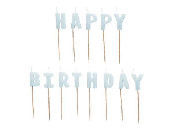 Grote foto birthday candles happy birthday 2.5 cm light blue verzamelen overige verzamelingen