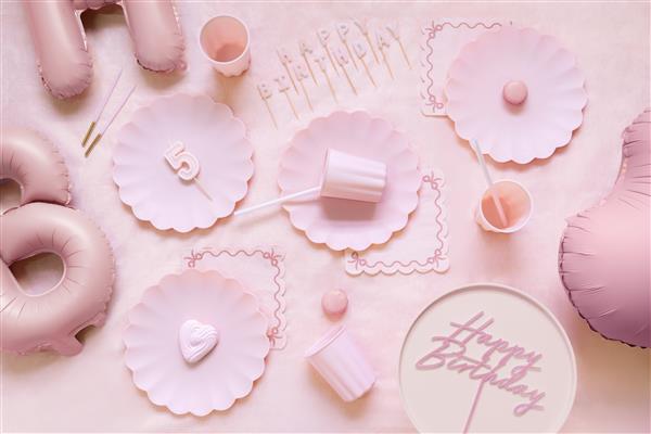 Grote foto acrylic cake topper happy birthday light pink 16.5 cm verzamelen overige verzamelingen