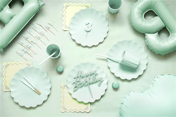Grote foto birthday candles happy birthday 2.5 cm light green verzamelen overige verzamelingen