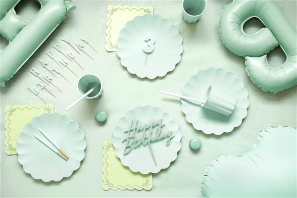 Grote foto acrylic cake topper happy birthday green 16.5 cm verzamelen overige verzamelingen