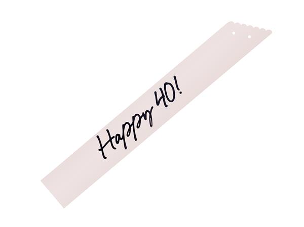 Grote foto happy 40 sash cream 76 cm verzamelen overige verzamelingen