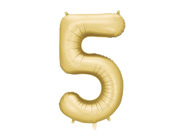 Grote foto foil balloon number 5 86 cm gold verzamelen overige verzamelingen