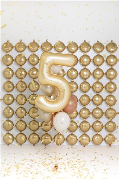 Grote foto foil balloon number 5 86 cm gold verzamelen overige verzamelingen