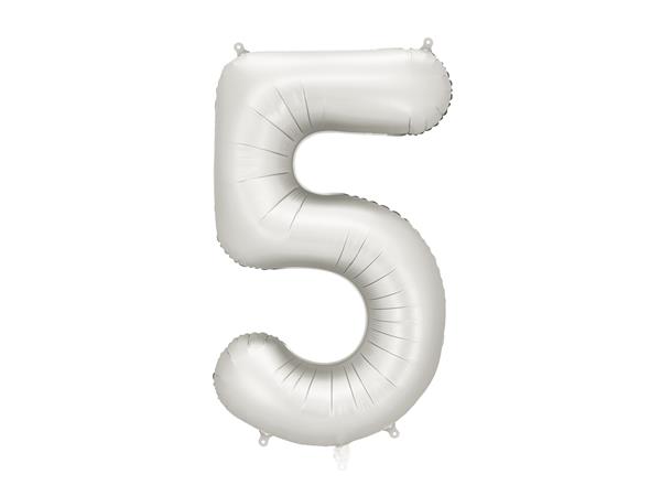 Grote foto foil balloon number 5 86 cm silver verzamelen overige verzamelingen