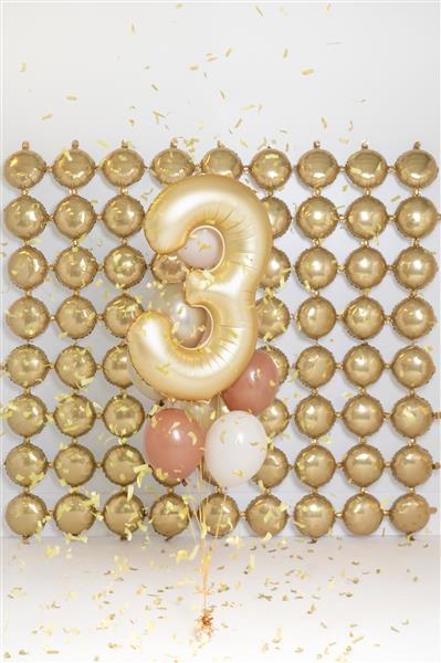 Grote foto foil balloon number 3 86 cm gold verzamelen overige verzamelingen