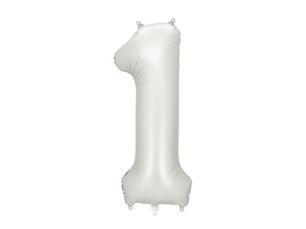 Grote foto foil balloon number 1 86 cm silver verzamelen overige verzamelingen