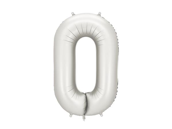Grote foto foil balloon number 0 86 cm silver verzamelen overige verzamelingen
