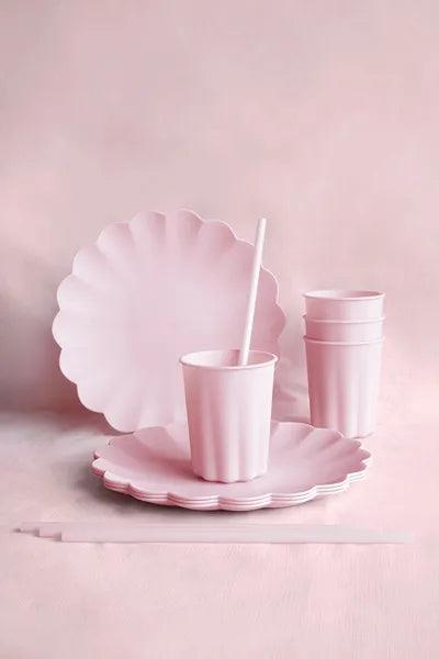 Grote foto plastic bekers frill 220 ml roze verzamelen overige verzamelingen