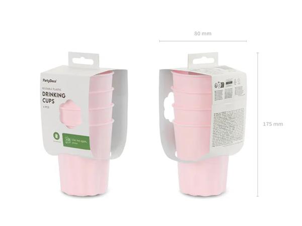 Grote foto plastic bekers frill 220 ml roze verzamelen overige verzamelingen