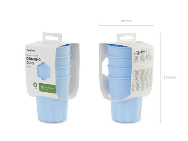 Grote foto falbanka plastic bekers 220 ml blauw verzamelen overige verzamelingen