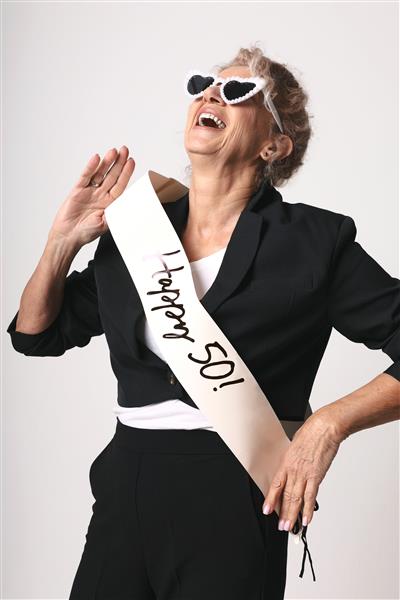 Grote foto happy 50 sash cream 76 cm verzamelen overige verzamelingen