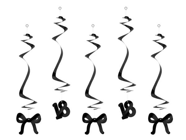 Grote foto birthday swirls for the 18th birthday with bows black 50 cm verzamelen overige verzamelingen