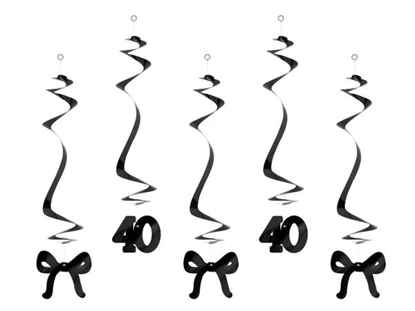 Grote foto birthday swirls for the 40th birthday with bows black 50 cm verzamelen overige verzamelingen