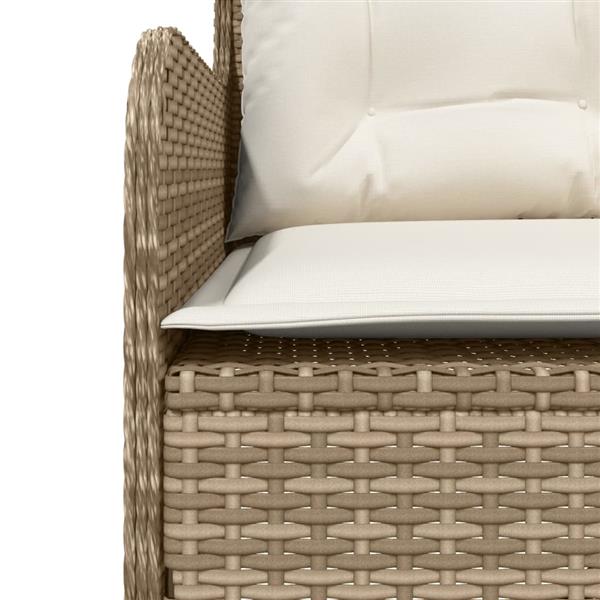 Grote foto vidaxl 2 delige loungeset met kussens poly rattan beige tuin en terras tuinmeubelen