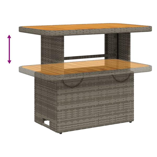 Grote foto vidaxl 2 delige loungeset met kussens poly rattan grijs tuin en terras tuinmeubelen
