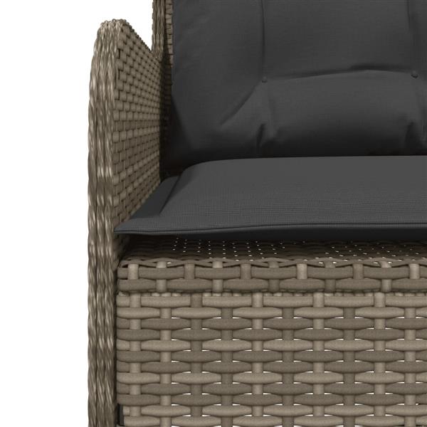 Grote foto vidaxl 2 delige loungeset met kussens poly rattan grijs tuin en terras tuinmeubelen