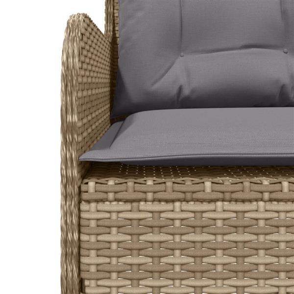 Grote foto vidaxl 2 delige loungeset met kussens poly rattan beige tuin en terras tuinmeubelen