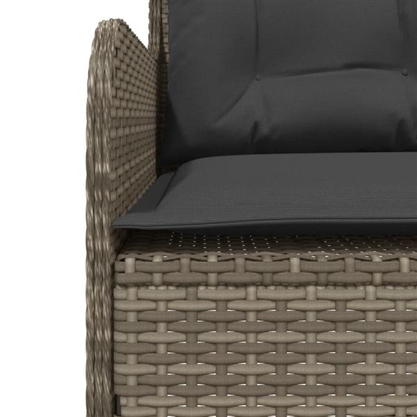 Grote foto vidaxl 2 delige loungeset met kussens poly rattan grijs tuin en terras tuinmeubelen