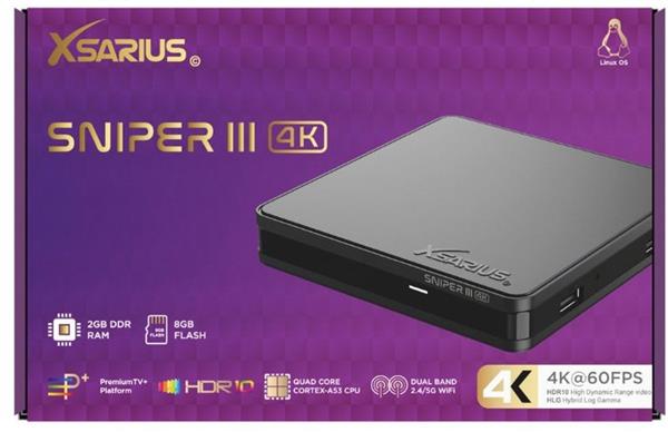 Grote foto xsarius sniper 3 uhd linux ott 4k mediastreamer telecommunicatie zenders en ontvangers
