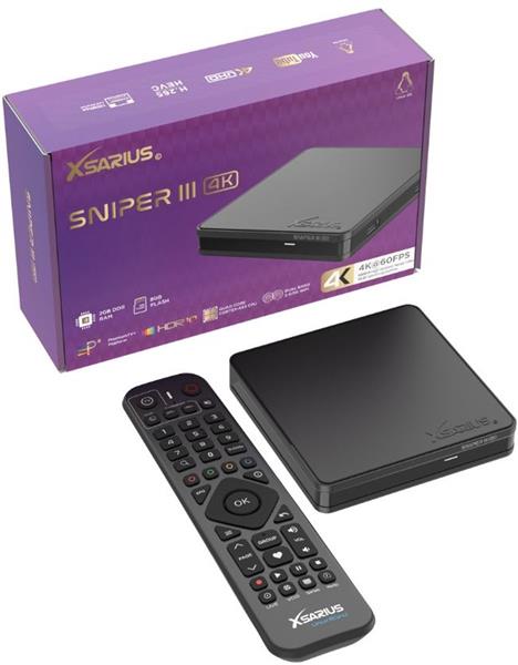 Grote foto xsarius sniper 3 uhd linux ott 4k mediastreamer telecommunicatie zenders en ontvangers