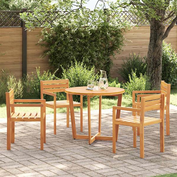 Grote foto vidaxl tuinstoelen 4 stuks 50x53x80 cm massief acaciahout tuin en terras tuinmeubelen