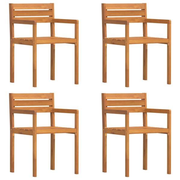 Grote foto vidaxl tuinstoelen 4 stuks 50x53x80 cm massief acaciahout tuin en terras tuinmeubelen