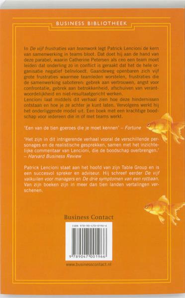Grote foto de vijf frustraties van teamwork business bibliotheek boeken overige boeken