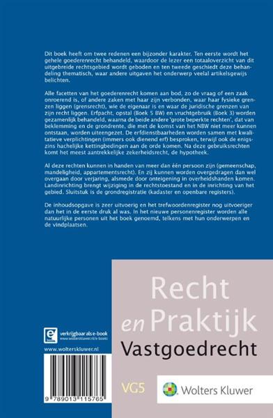 Grote foto eigendom en beperkte rechten recht en praktijk vastgoedrecht vg5 boeken wetenschap