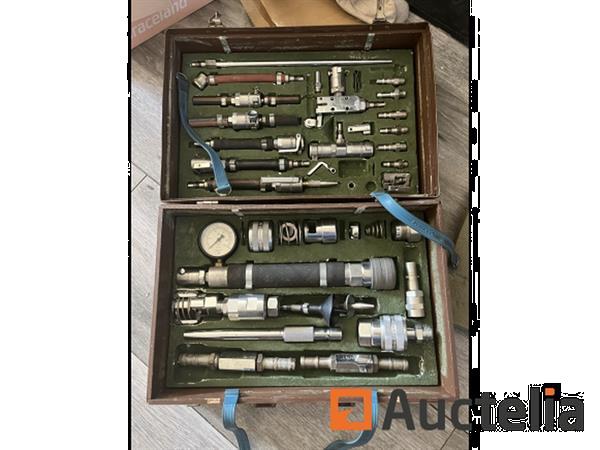 Grote foto druk test set in leren koffer doe het zelf en verbouw onderdelen en accessoires