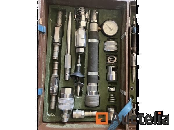 Grote foto druk test set in leren koffer doe het zelf en verbouw onderdelen en accessoires