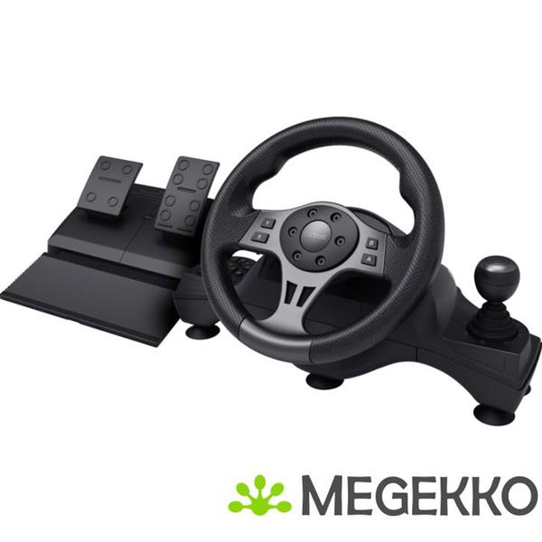 Grote foto trust gxt 289 movi zwart usb stuurwiel pedalen computers en software overige computers en software