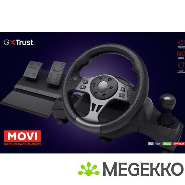 Grote foto trust gxt 289 movi zwart usb stuurwiel pedalen computers en software overige computers en software
