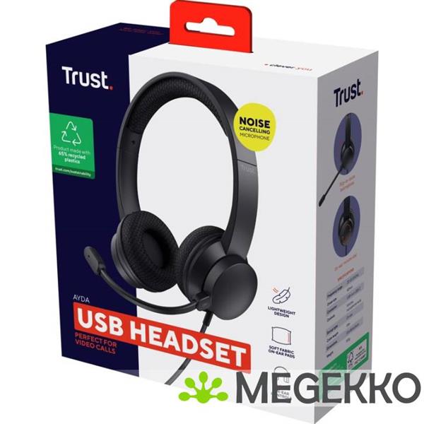 Grote foto trust ayda enc headset zwart audio tv en foto koptelefoons