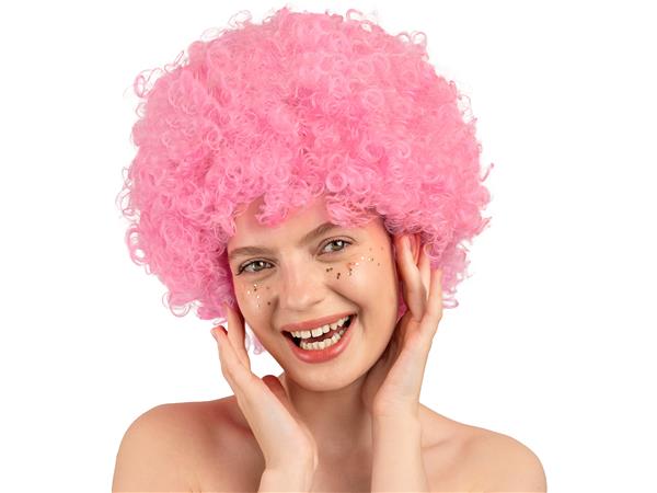 Grote foto afro pruik lichtroze verzamelen overige verzamelingen