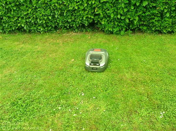 Grote foto robot grasmaaier zonder grensdraad tuin en terras tuingereedschap