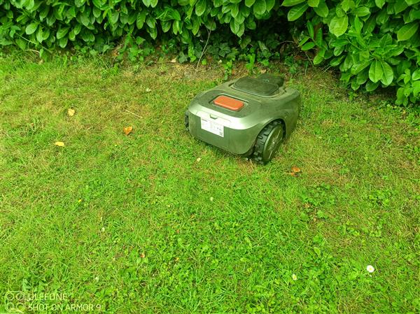 Grote foto robot grasmaaier zonder grensdraad tuin en terras tuingereedschap