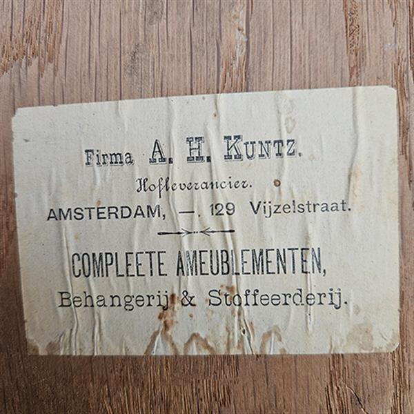 Grote foto piedestal of zuil ca 1900 door a.h. kuntz amsterdam no.300210 antiek en kunst stoelen en banken