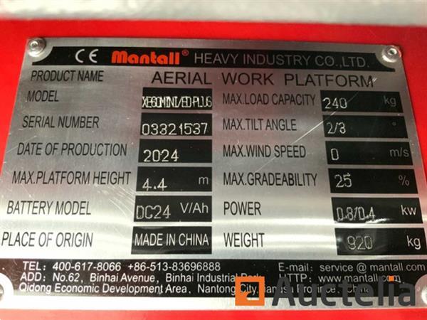 Grote foto mantall xe60 mini schaarhoogwerker 6.4m doe het zelf en verbouw overige doe het zelf en verbouw