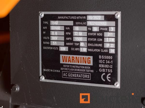 Grote foto daewoo dagfs 15 noodstroomaggregaat 15kva doe het zelf en verbouw overige doe het zelf en verbouw