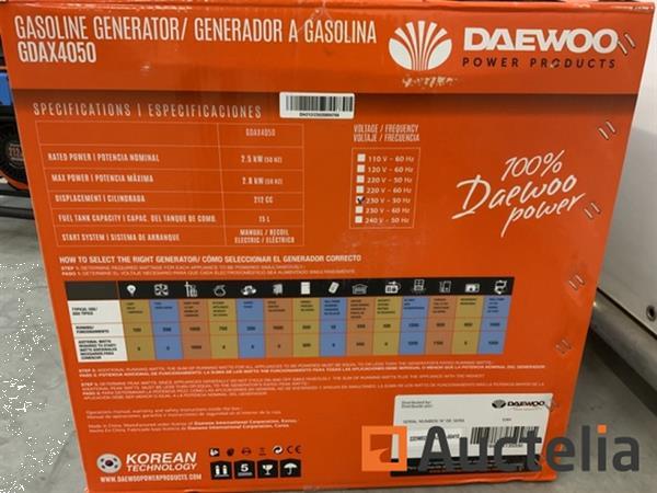 Grote foto daewoo gdax4050 benzine generator doe het zelf en verbouw overige doe het zelf en verbouw