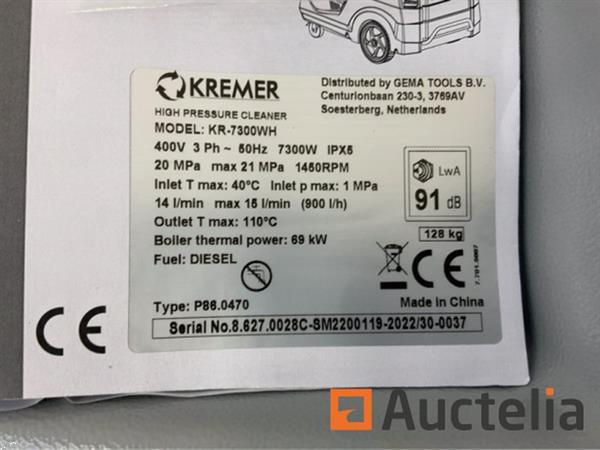 Grote foto hogedrukreiniger kremer kr 7300hw doe het zelf en verbouw overige doe het zelf en verbouw