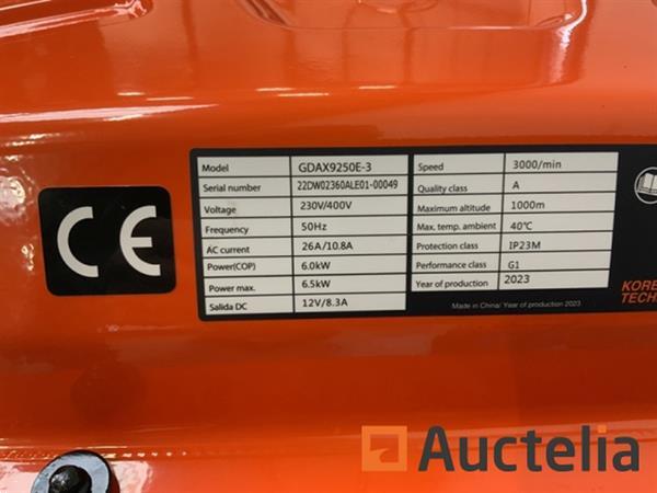 Grote foto daewoo gdax9250e benzine generator doe het zelf en verbouw overige doe het zelf en verbouw