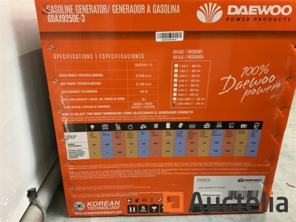 Grote foto daewoo gdax9250e benzine generator doe het zelf en verbouw overige doe het zelf en verbouw