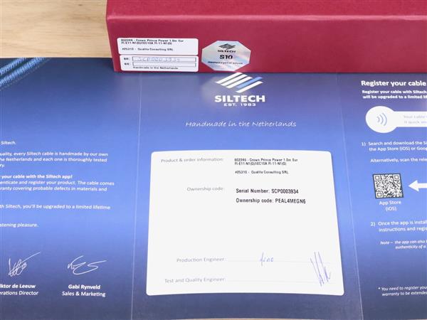 Grote foto siltech crown prince 35th anniversary highend silver audio power cable 1 0 metre audio tv en foto onderdelen en accessoires