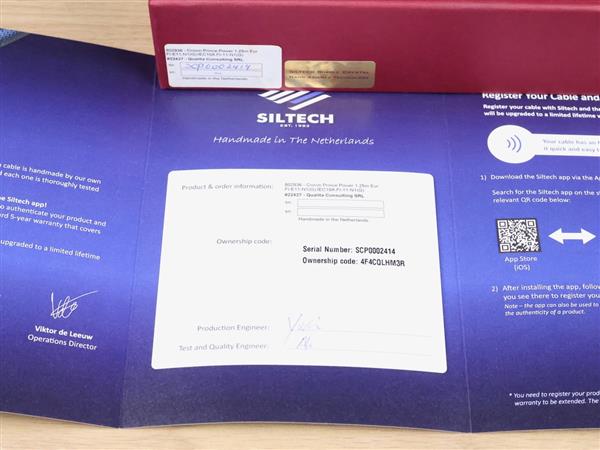 Grote foto siltech crown prince 35th anniversary highend silver audio power cable 1 25 metre audio tv en foto onderdelen en accessoires