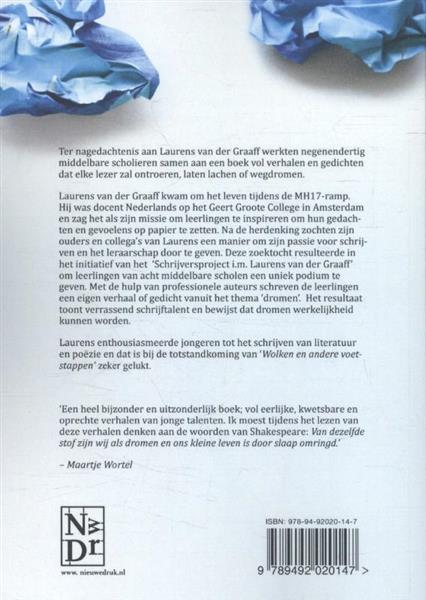 Grote foto wolken en andere voetstappen boeken literatuur