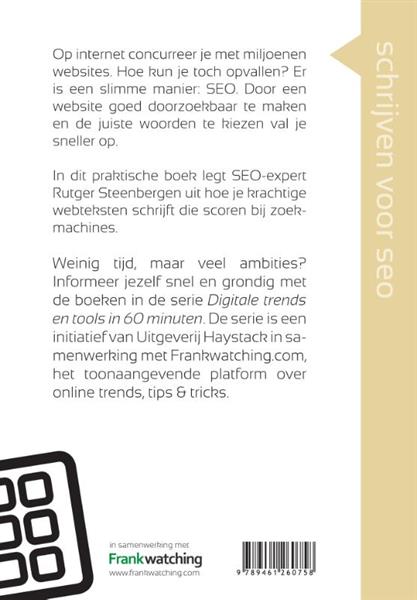 Grote foto schrijven voor seo in 60 minuten digitale trends en tools in 60 minuten 7 boeken overige boeken