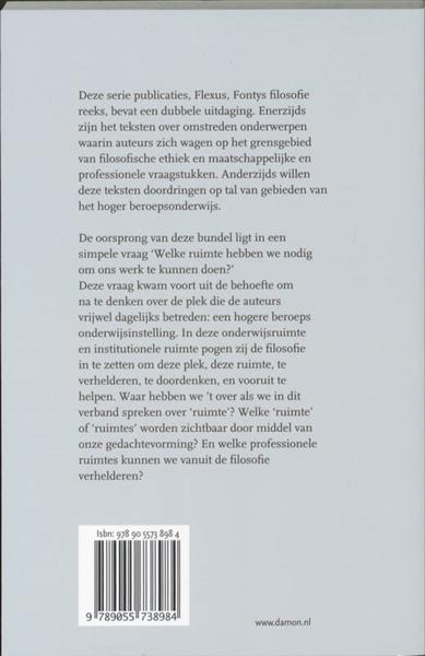 Grote foto flexus fontys filosofie reeks de vrije ruimte flexus fontys filosofie reeks boeken overige boeken