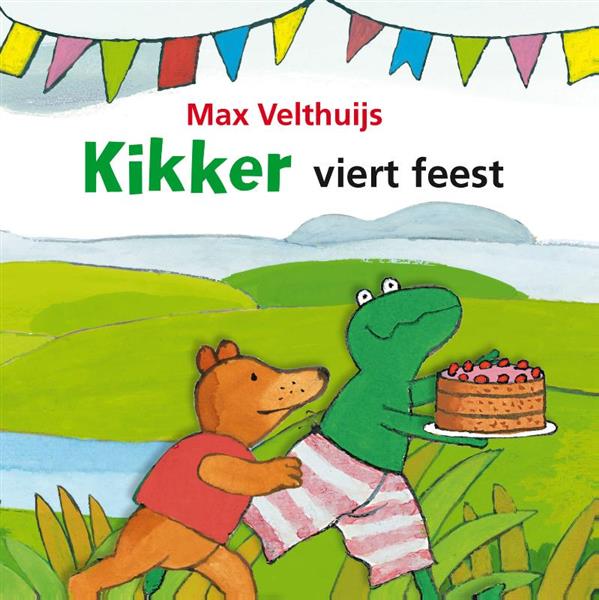 Grote foto kikker viert feest boeken jeugd 13 jaar en ouder