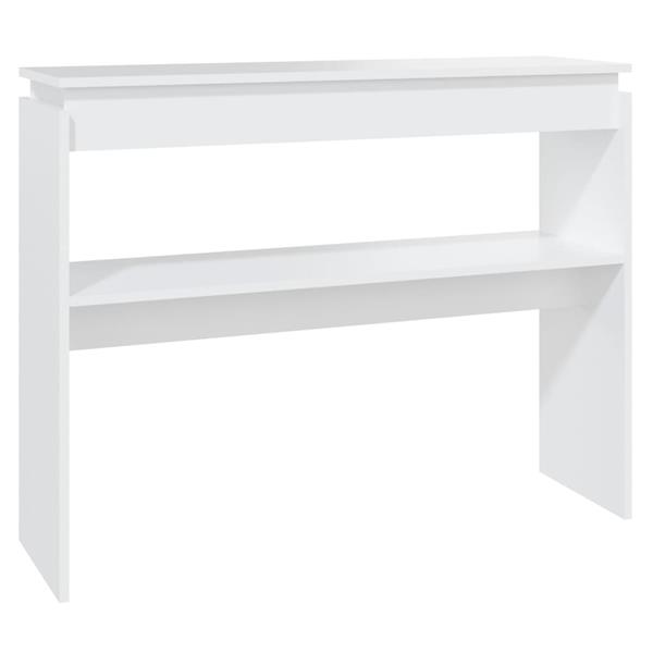Grote foto vidaxl wandtafel 102x30x80 cm bewerkt hout wit huis en inrichting eettafels